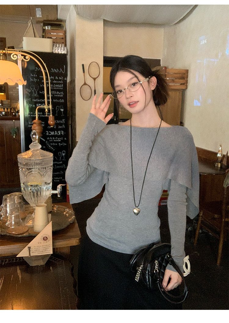 Fitted Shawl Knit Sweater Women
