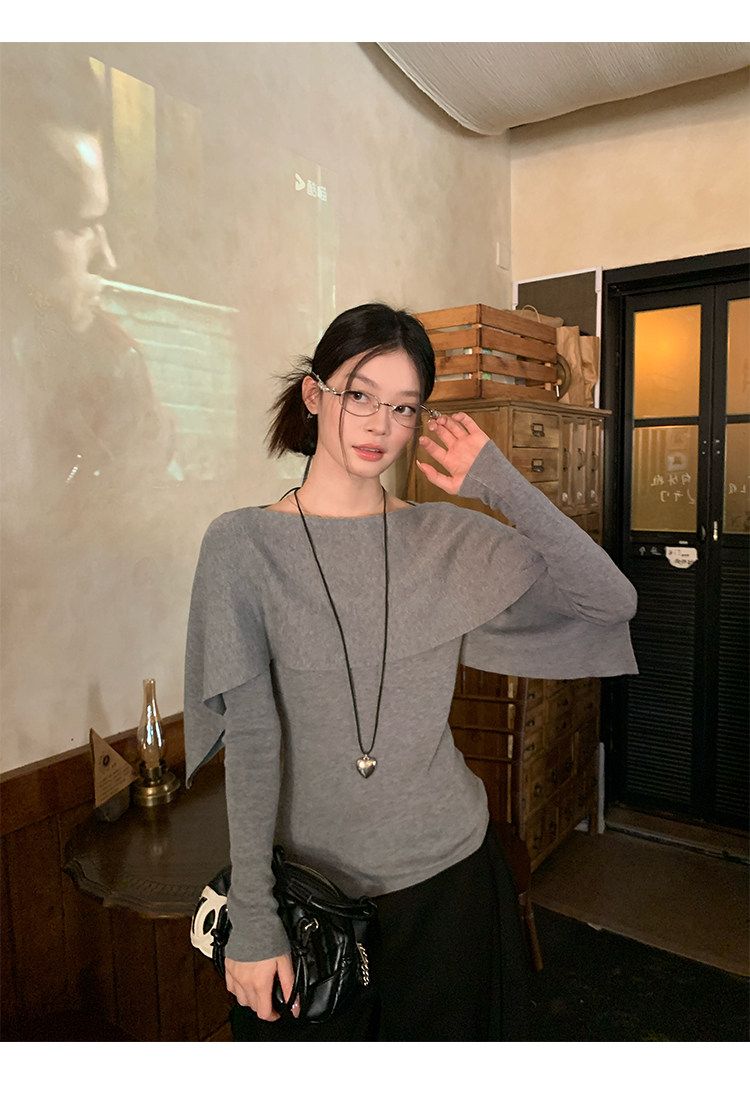 Fitted Shawl Knit Sweater Women