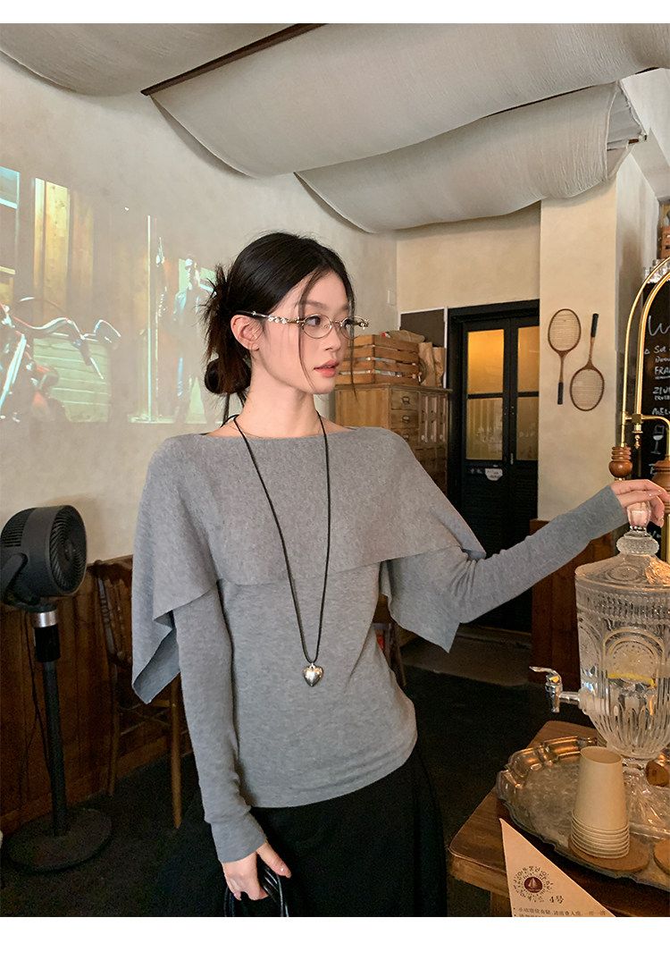 Fitted Shawl Knit Sweater Women