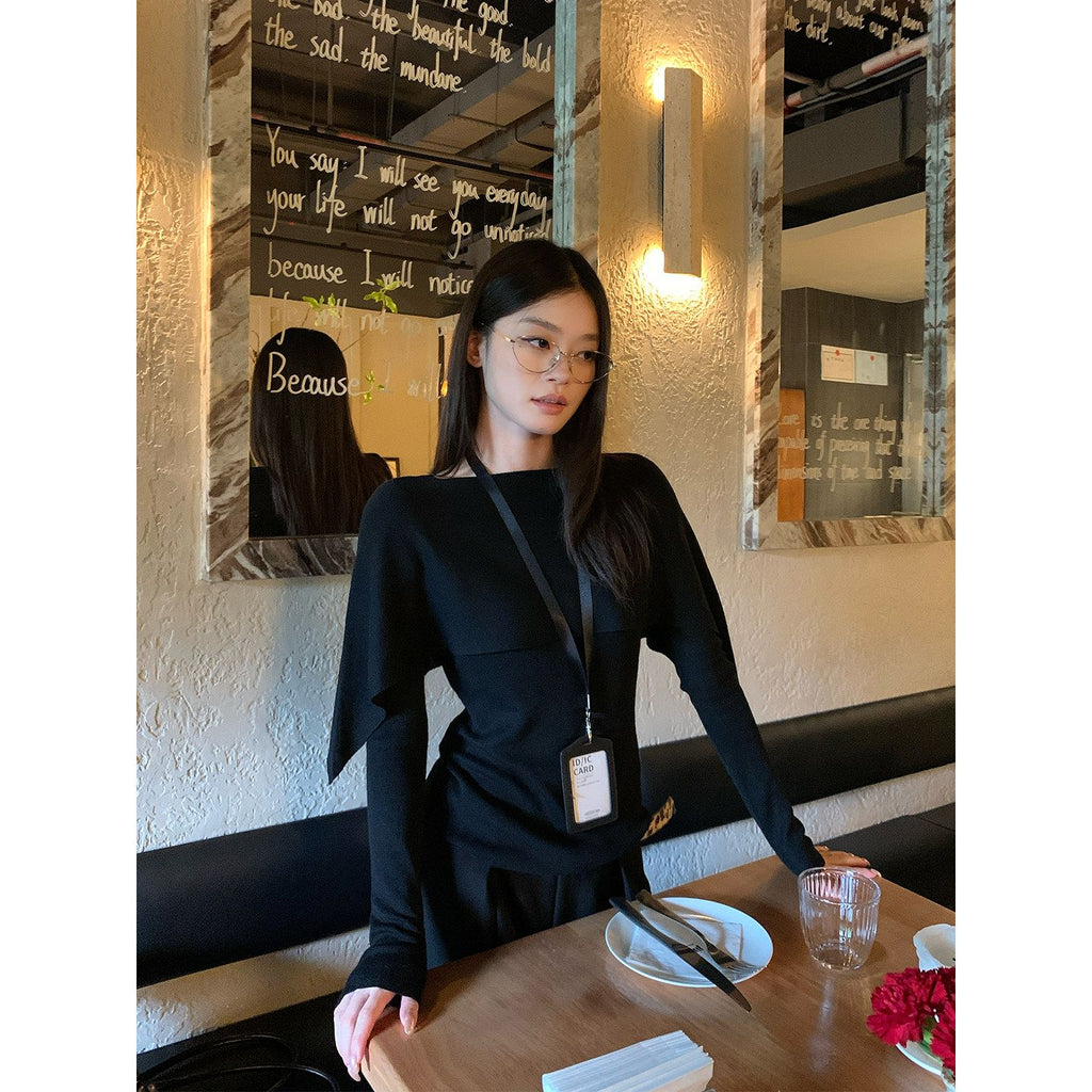 Fitted Shawl Knit Sweater Women