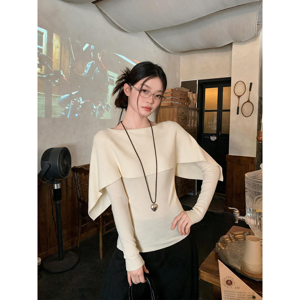 Fitted Shawl Knit Sweater Women